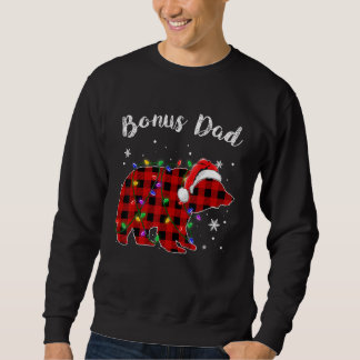 Sudadera Red Plaid Bonus Daddy Bear Matching Family Christm
