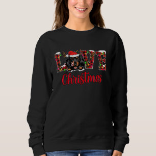 Sudadera Red Plaid Dachshund Love Navidades Pajamas Family