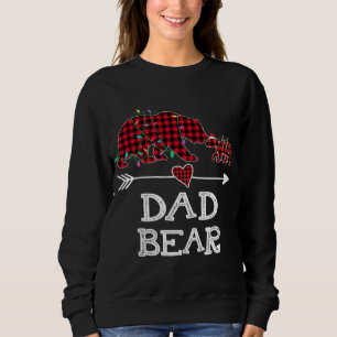 Sudadera Red Plaid Dad Bear Buffalo Family Papa Pajama Chri