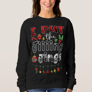 Sudadera Red Plaid I Put The J i i ing In Jingle Christma