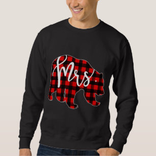 Sudadera Red Plaid Mrs Bear Matching Pajama Matrimonio Nuev