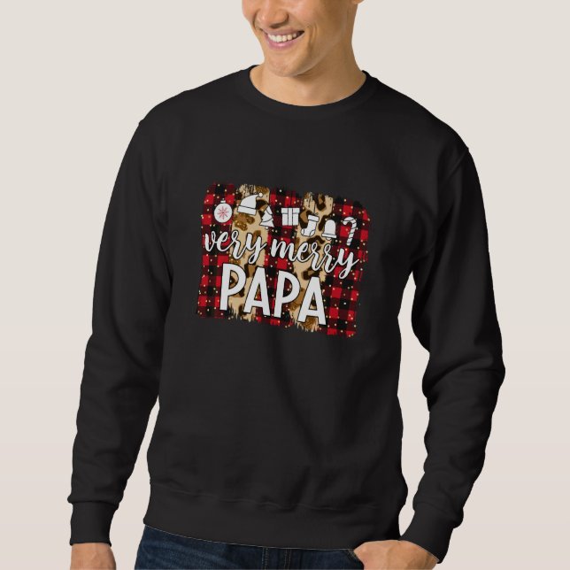 Sudadera Red Plaid Muy Merry Papa Family Matando Christma (Anverso)