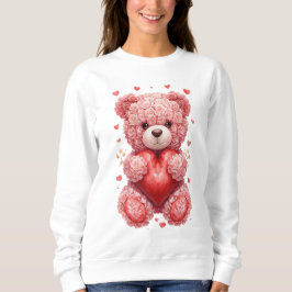 Sudadera “Red Rose Teddy Bear – Cute Valentine Gift for Her