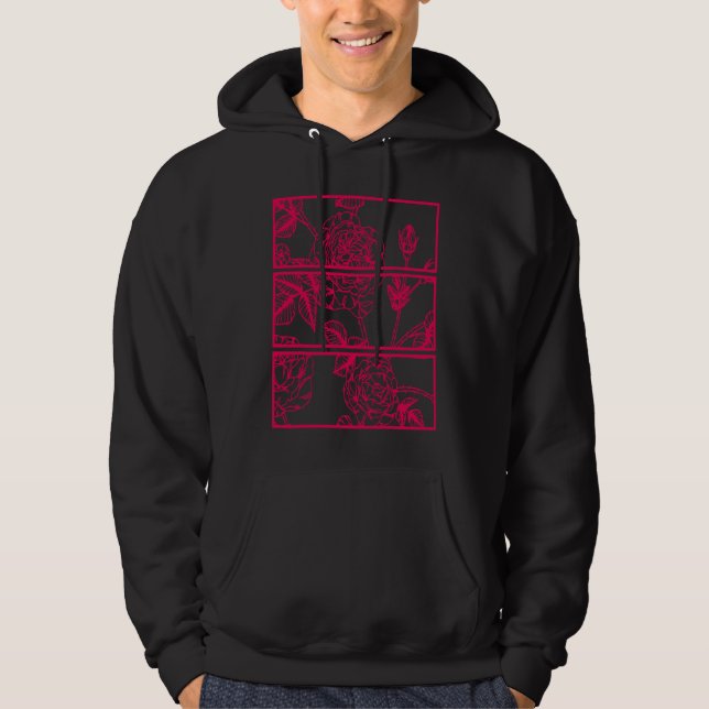 Sudadera Red Roses Aesthetic Clothing Soft Grunge Soft Goth (Anverso)