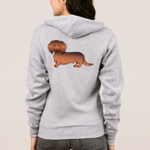 Sudadera Red Sable Long Hair Dachshund Cute Perro de carica