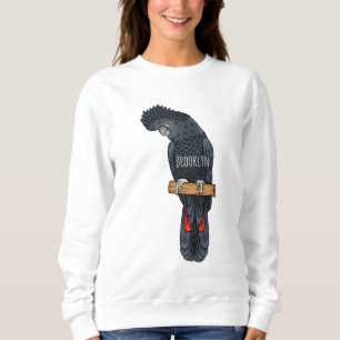 Sudadera Red-tailed black cockatoo bird cartoon 
