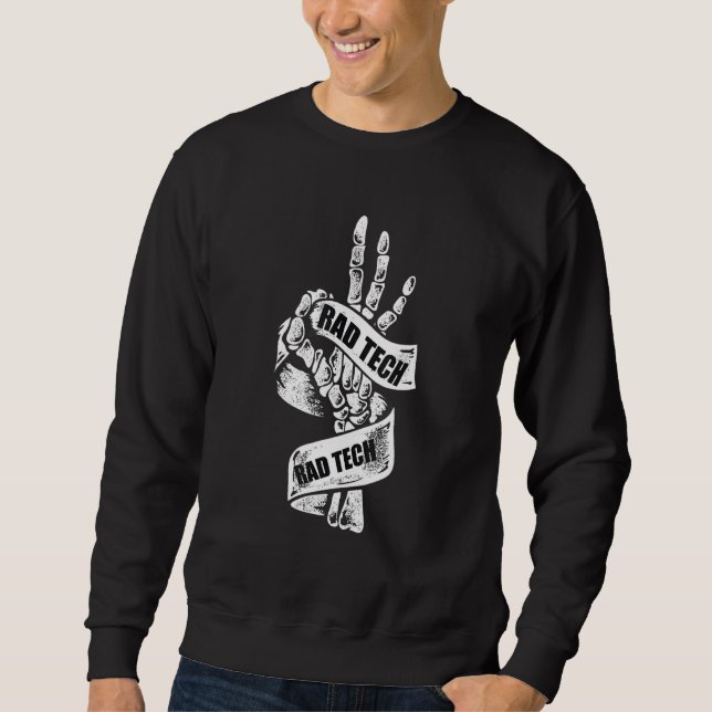 Sudadera RED TECH Skeleton Hand X Ray Technician RTR (Anverso)
