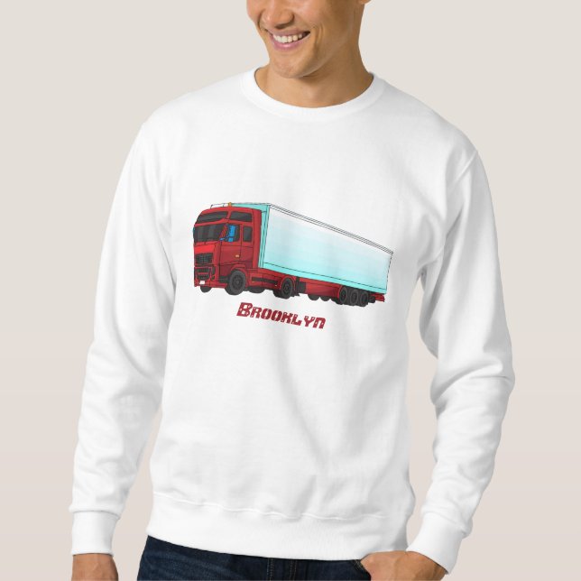 Sudadera Red trailer truck illustration (Anverso)