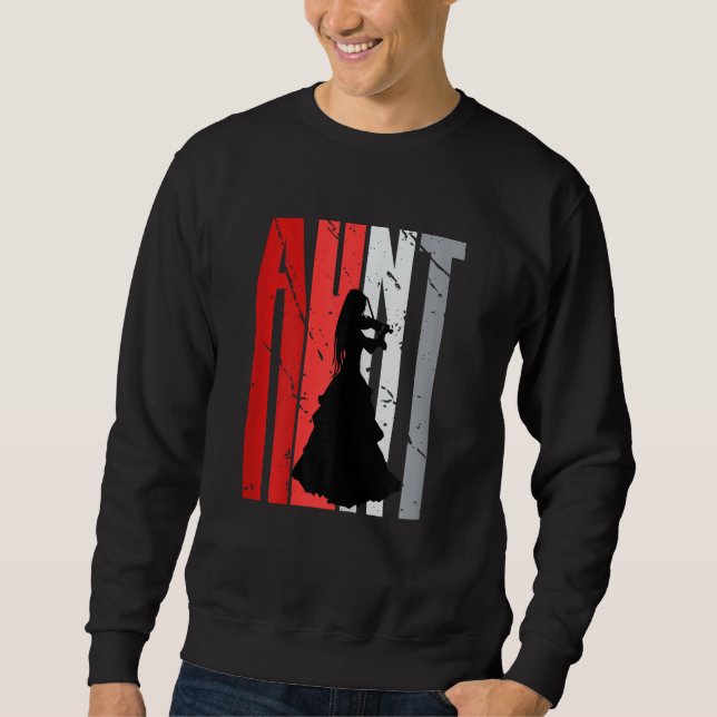 Sudadera Red Violin Aunt Violinist Girls Plays The Violin O (Anverso)