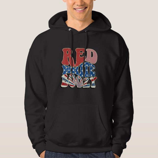 Sudadera Red White And Boozy 4th Of July Drinking Crew Part (Anverso)
