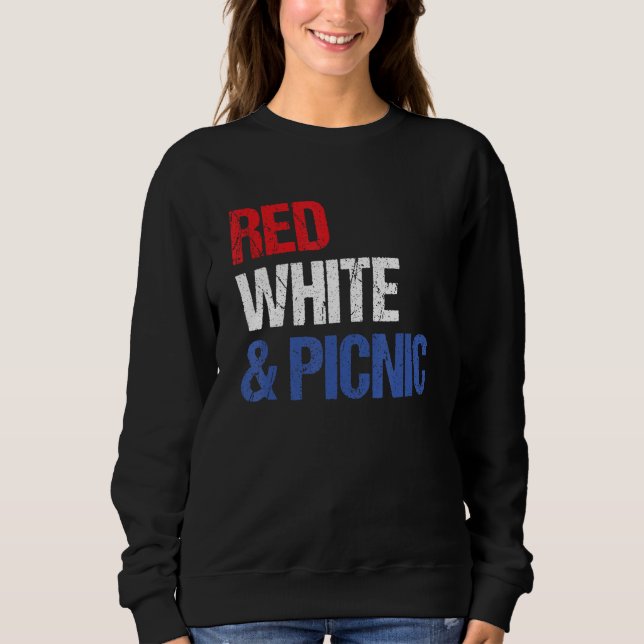 Sudadera Red White and Picnic  4th of July (Anverso)