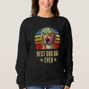Sudadera Redbone Coonhound Mejor Perro Papá Nunca Retro Sun
