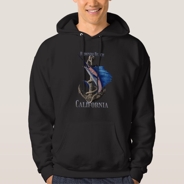 Sudadera Redondo Beach California Swordfish Marlin Ocean Fi (Anverso)