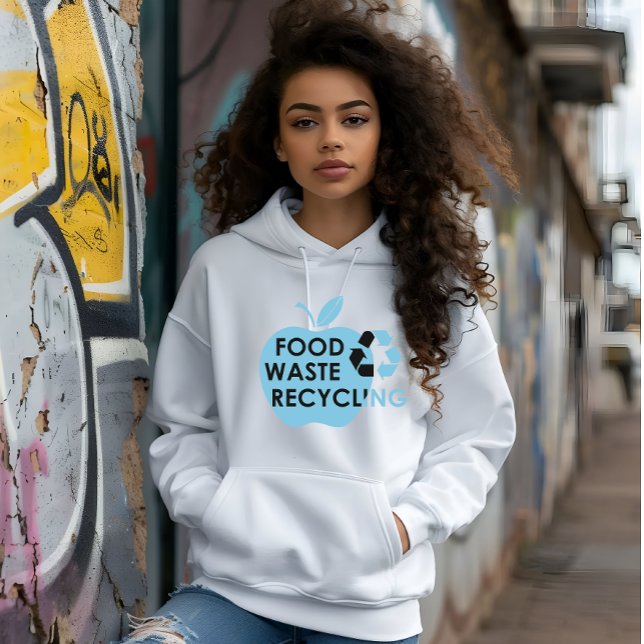 Sudadera Reducir el reciclado de residuos de alimentos de f (Subido por el creador)