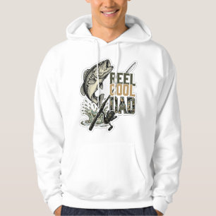Sudadera Reel Cool Papá Pesca de Lubina Diseño de Grabado V