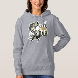 Sudadera Reel Cool Papá Pesca de Lubina Diseño de Grabado V