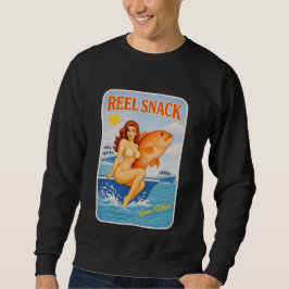 Sudadera Reel Snack Funny Retro Pinup Snapper Fishing Boat