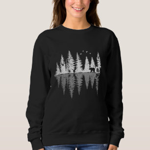 Sudadera Reflejo de árboles vida silvestre naturaleza anima