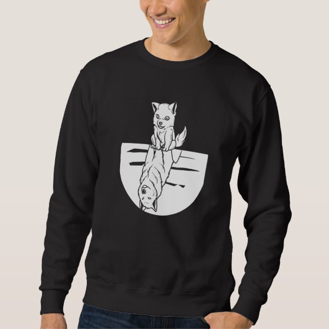 Sudadera Reflejo de lobo Lobos Animal Fauna Lobo (Anverso)