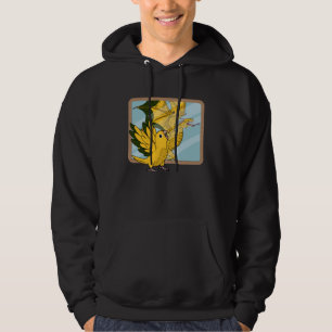 Sudadera Reflexión de loros y dragones en el dorado 1