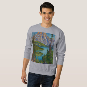 Sudadera "Reflexiones serenas: Tee de pintura sobre la natu
