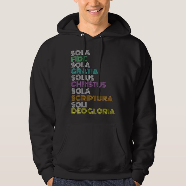 Sudadera Reformado Cristiano Cinco 5 Solas Día de la Reform (Anverso)