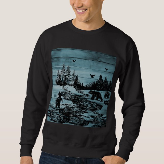 Sudadera Refugio del Bosque Rústico (Anverso)