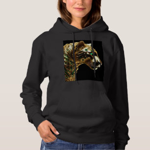 Sudadera Regal Grace: El jaguar de oro adorado con esmerald