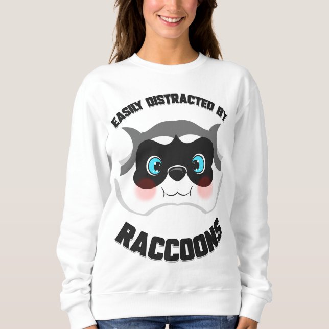 Sudadera Regalo animal de personalizado Raccoon para Trash  (Anverso)