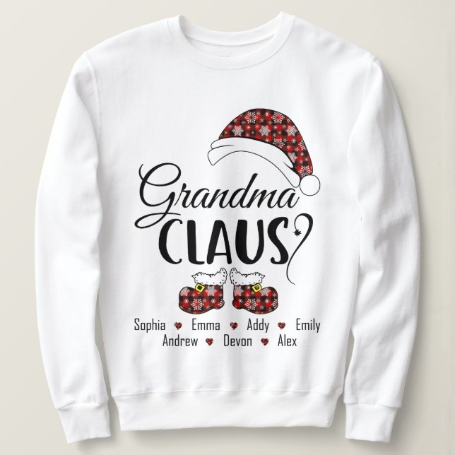 Sudadera Regalo De Abuela Claus Para Navidades (Anverso del diseño)