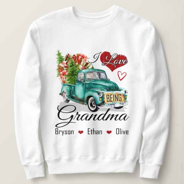 Sudadera Regalo De Abuela Para Navidades (Anverso del diseño)