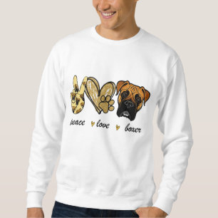 Sudadera Regalo de amante del perro Boxer de Peace Love