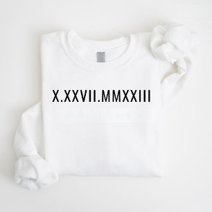Sudadera Regalo de aniversario de pareja con numerales roma