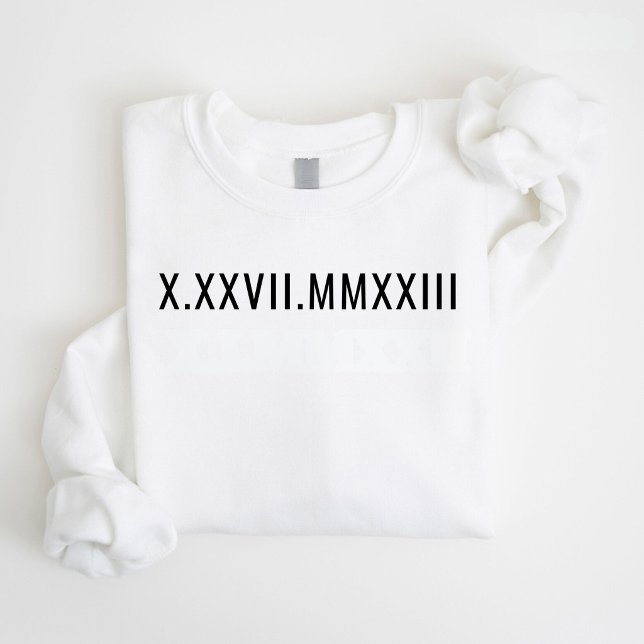 Sudadera Regalo de aniversario de pareja con numerales roma (Subido por el creador)