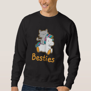 Sudadera Regalo De Bestis Para El Chica Cat Unicorn Arcoiri