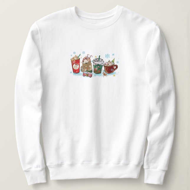 Sudadera Regalo de café de Navidad, café de Navidad lindo (Anverso del diseño)