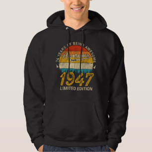 Sudadera Regalo de cumpleaños 78 años de edad 1947 retro as