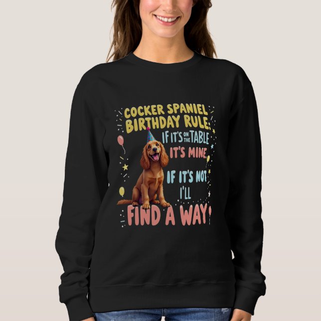 Sudadera Regalo de Cumpleaños Divertido Perro Cocker Spanie (Anverso)