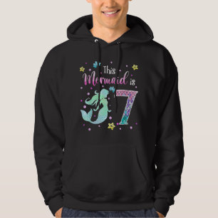 Sudadera Regalo de cumpleaños número 7 Esta sirena tiene 7