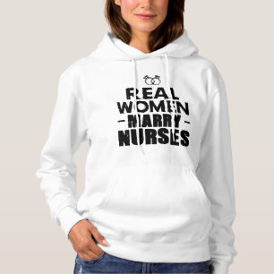 Sudadera Regalo de enfermera Las mujeres reales se casan co
