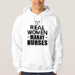 Sudadera Regalo de enfermera Las mujeres reales se casan co