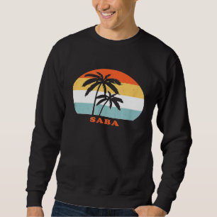 Sudadera Regalo de espalda de saba Island Vintage Retro Sun