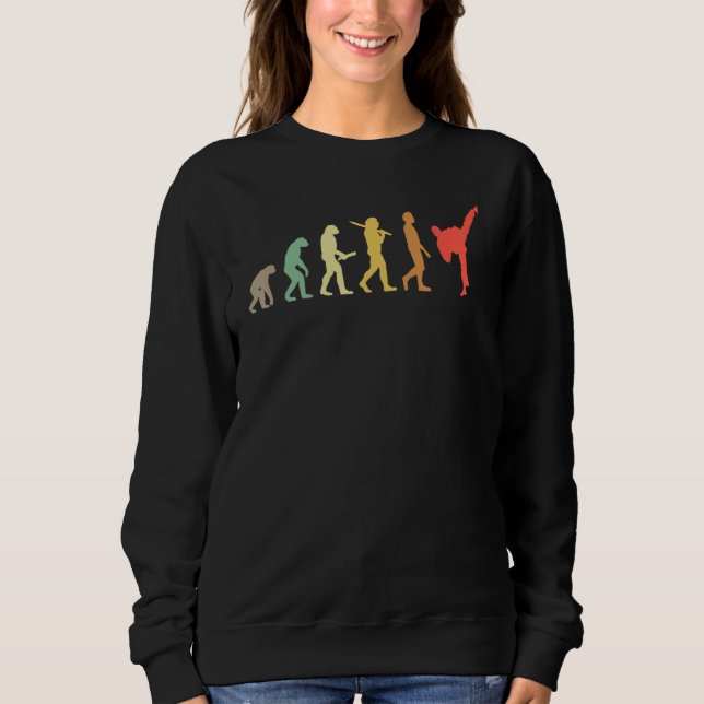 Sudadera Regalo De Evolución De Retro Karate Para Karateka (Anverso)