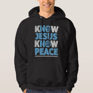Sudadera Regalo de fe cristiana vintage Conoce a Jesús Cono