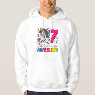 Sudadera Regalo de fiesta de cumpleaños de 7 años Unicornio