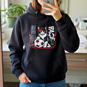 Sudadera Regalo de gato de fútbol héroe de calle - Pie de a