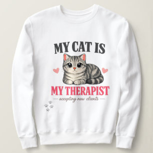 Sudadera Regalo de gato divertido - "Mi terapeuta" mascota