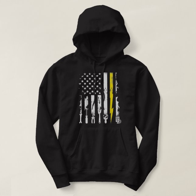 Sudadera Regalo de herramientas de la bandera estadounidens (Diseño del anverso)