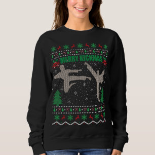 Sudadera Regalo de Kickboxing Lover Xmas Feo Merry Kickmas