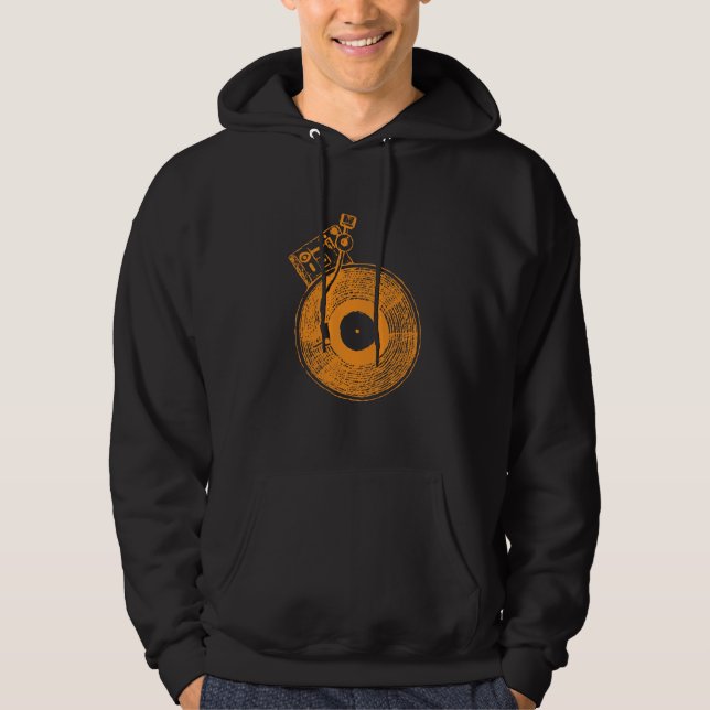 Sudadera Regalo de la música de la placa giratoria del (Anverso)